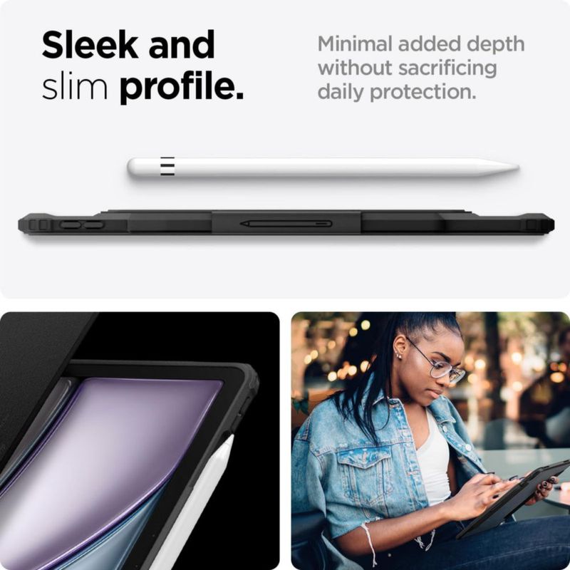 Funda Spigen para iPad 28 cm M4/M3/M2/5ª/4ª Gen negra