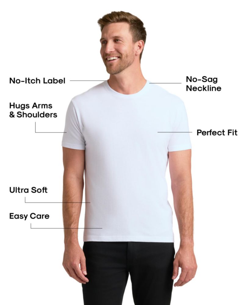 Camisetas True Classic S Pack de 6 Cuello Redondo Manga Corta