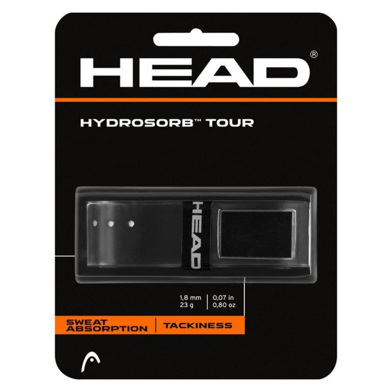 HEAD HydroSorb Tour - Cinta de recambio para raqueta de tenis (negro)