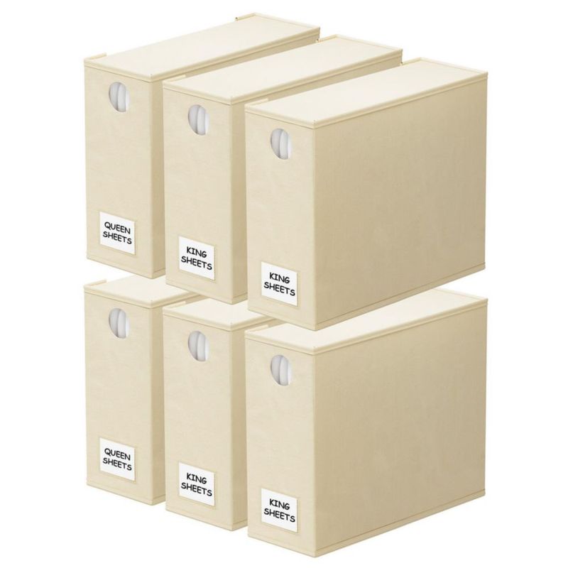 Organizador de sábanas SpaceAid 13 × 38 × 32 cm Beige paquete de 6