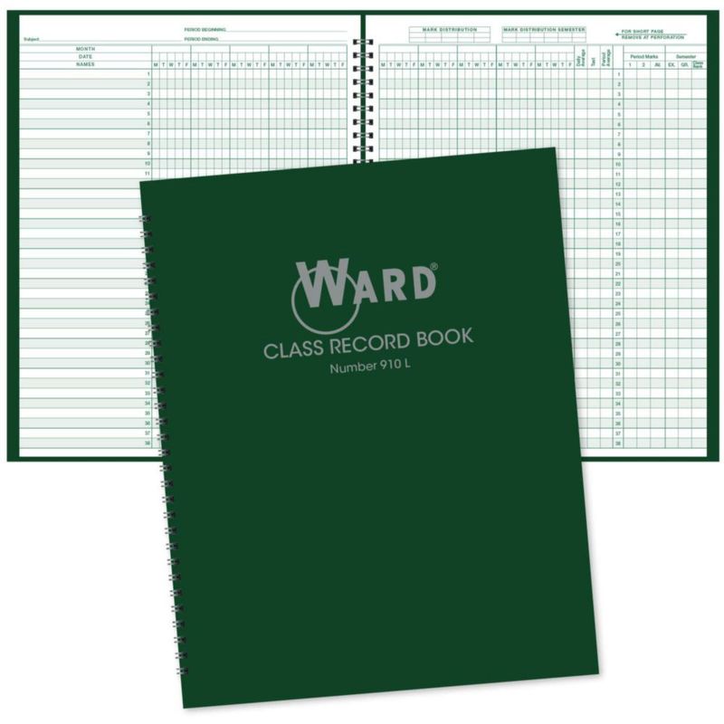 Libro de registro Ward 38 para 38 estudiantes – períodos de 9‑10 semanas