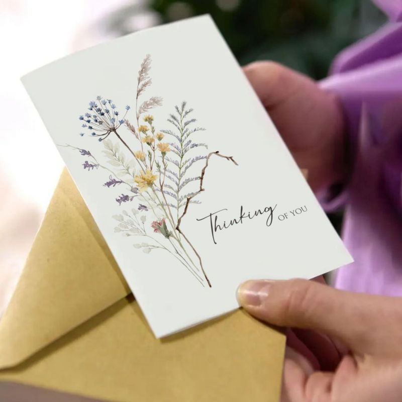 Tarjetas de pésame AUDREE 20 uds 10x15 cm Acuarela al por mayor