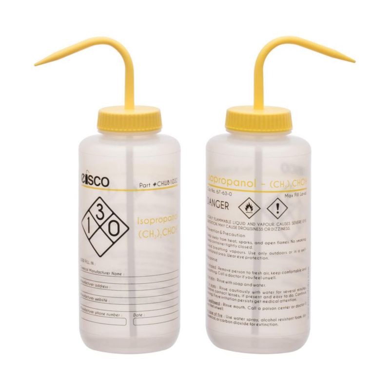 Botella de lavado EISCO 1000 ml para isopropanol LDPE boca ancha