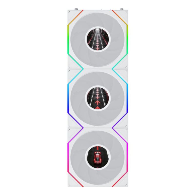 Ventilador Lian Li UNI TL LCD 120 ARGB PWM (Pack de 3) Blanco