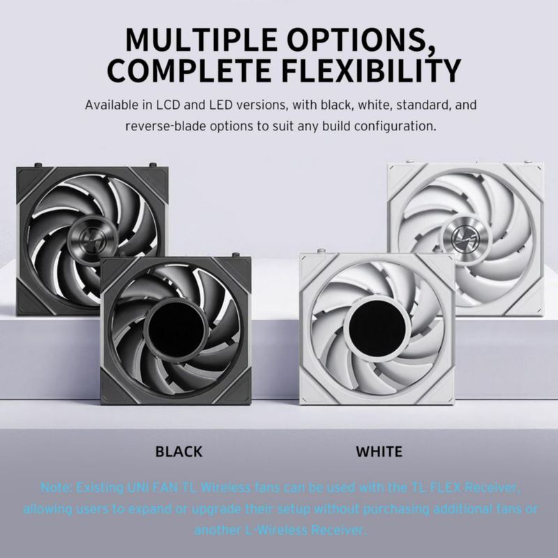 Ventilador Lian Li UNI TL LCD 120 ARGB PWM (Pack de 3) Blanco