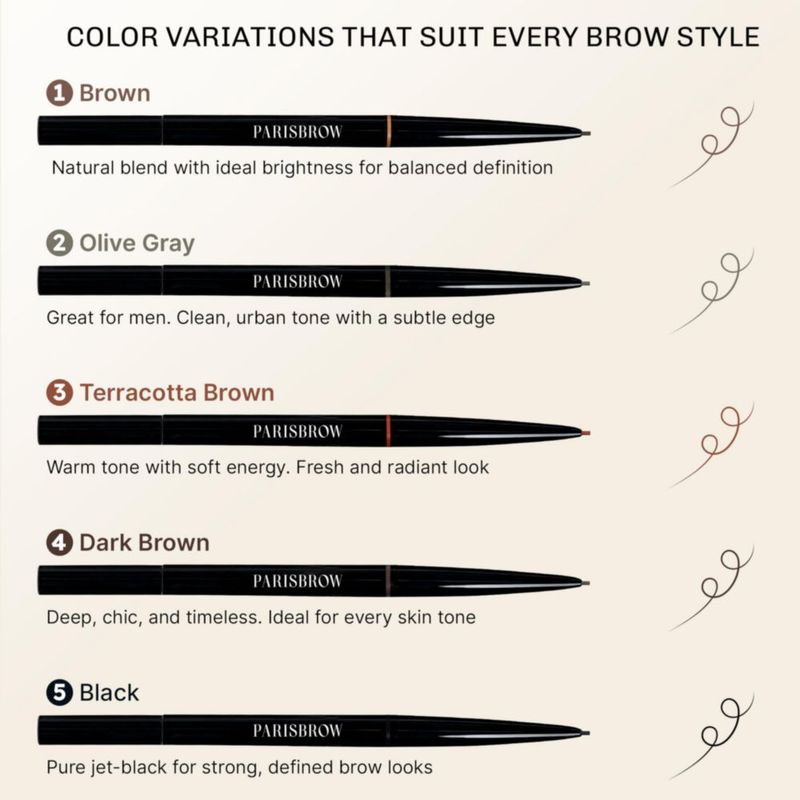 Lápiz de cejas PARISBROW 0.9 mm Marrón oscuro