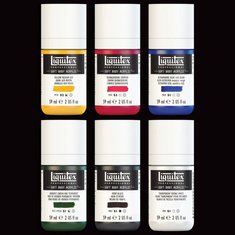 Set de Mezcla de Pintura Acrílica Liquitex 6 x 59 ml