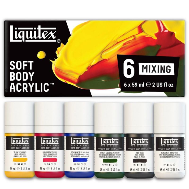 Set de Mezcla de Pintura Acrílica Liquitex 6 x 59 ml