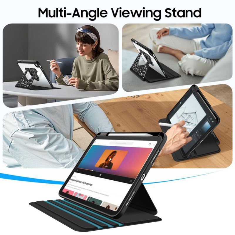 Funda giratoria FINTIE para iPad 11"/10.9" con soporte para Apple Pencil