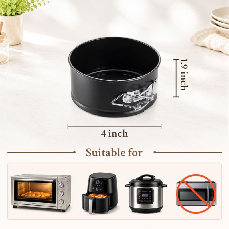 Molde desmontable FoxKnow de 10 cm antiadherente para mini tarta de queso