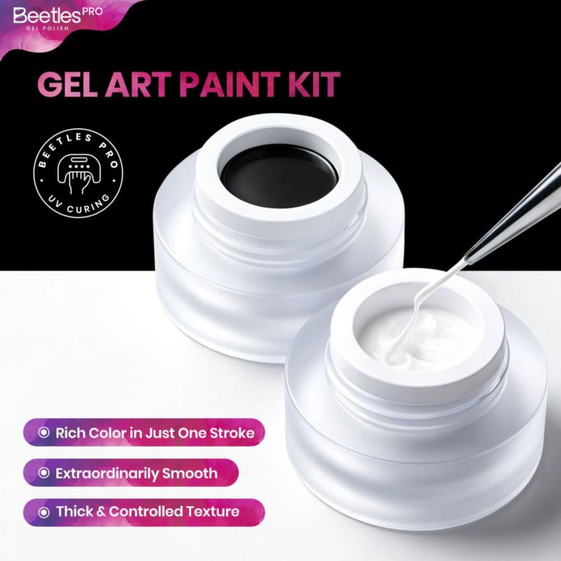 Gel de pintura Beetles Negro y Blanco 4 g