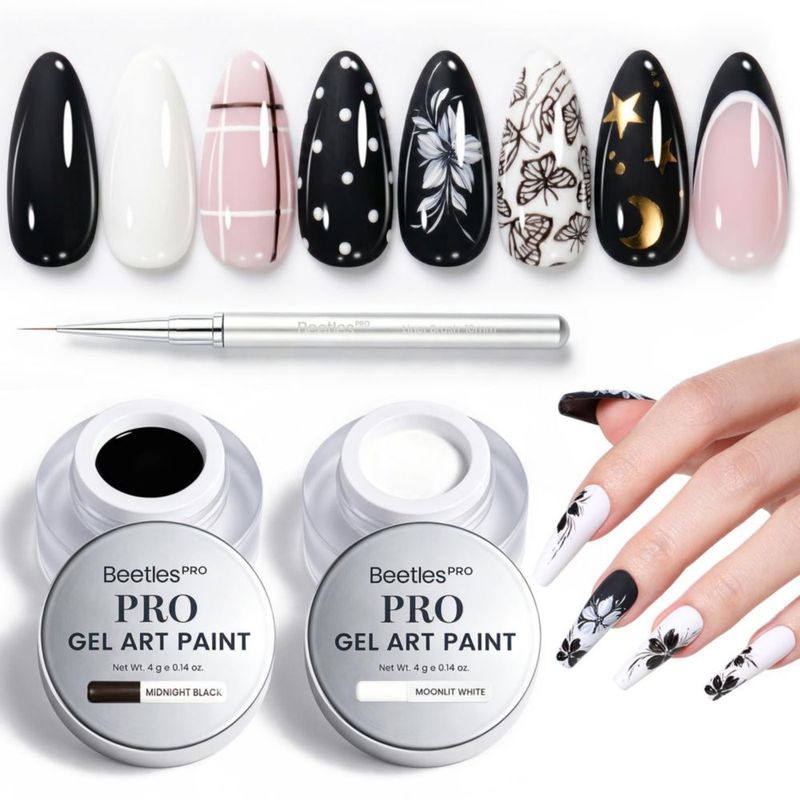 Gel de pintura Beetles Negro y Blanco 4 g