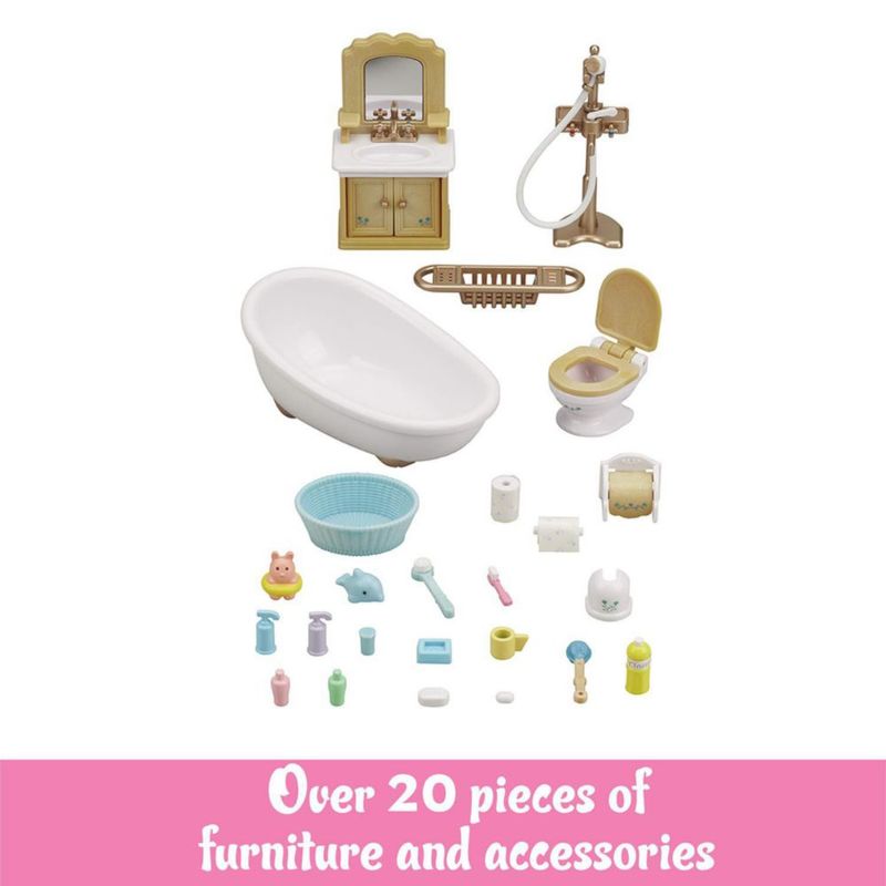 Juego de muebles Toy Dollhouse Calico Critters Country Bathroom