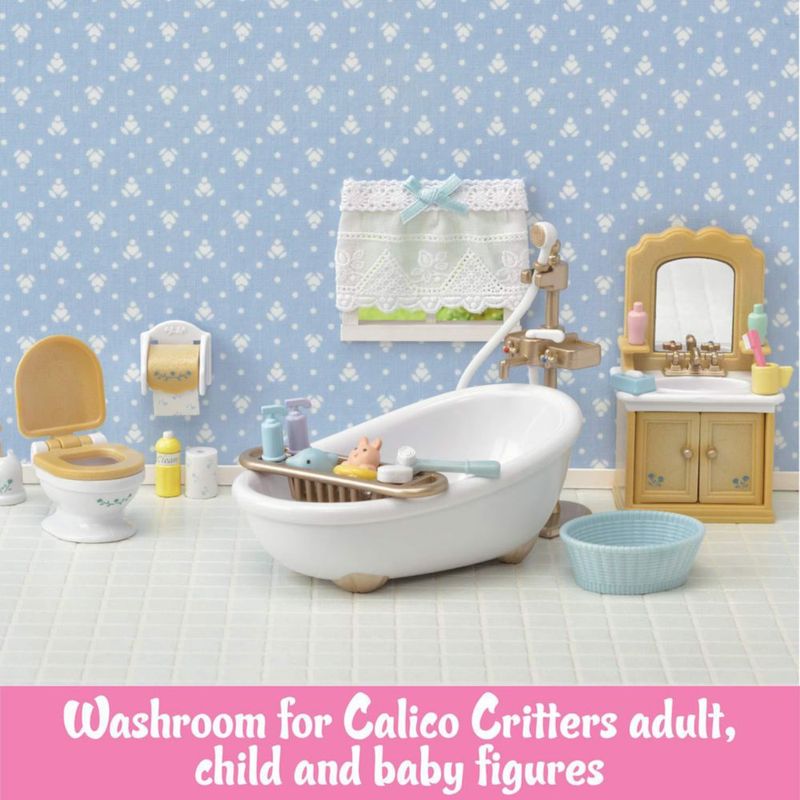 Juego de muebles Toy Dollhouse Calico Critters Country Bathroom