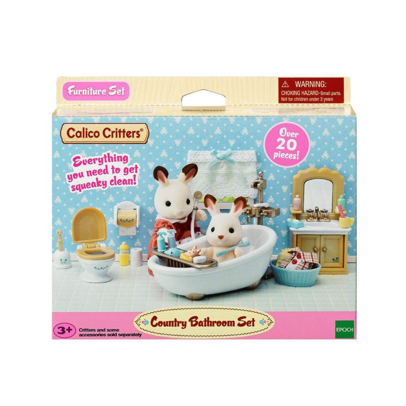 Juego de muebles Toy Dollhouse Calico Critters Country Bathroom