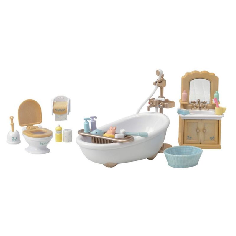 Juego de muebles Toy Dollhouse Calico Critters Country Bathroom