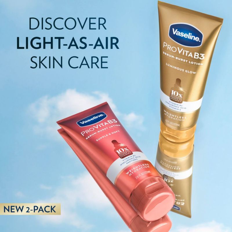 Sérum para el cuidado de la piel Vaseline Pro VitaB3 Luminous Glow 220 ml paquete de 2