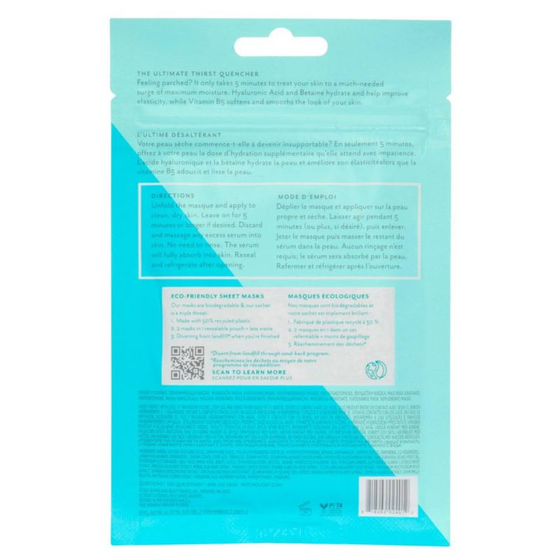 Mascarilla facial Patchology Hydrate FlashMasque con ácido hialurónico