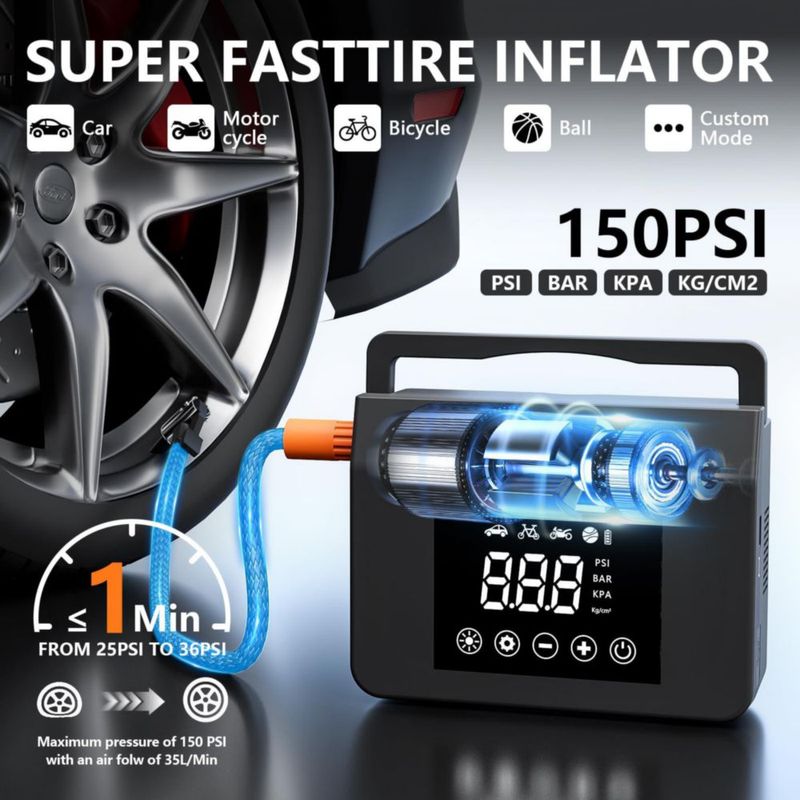 Arrancador AGRUOO 4000A con Compresor de Aire 150PSI