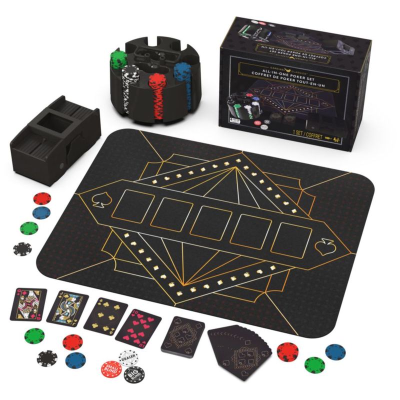Set de Póker Spin Master Games con 200 fichas y mezcladora de cartas