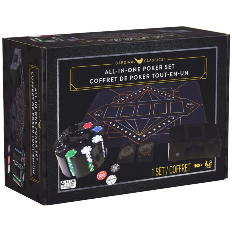 Set de Póker Spin Master Games con 200 fichas y mezcladora de cartas