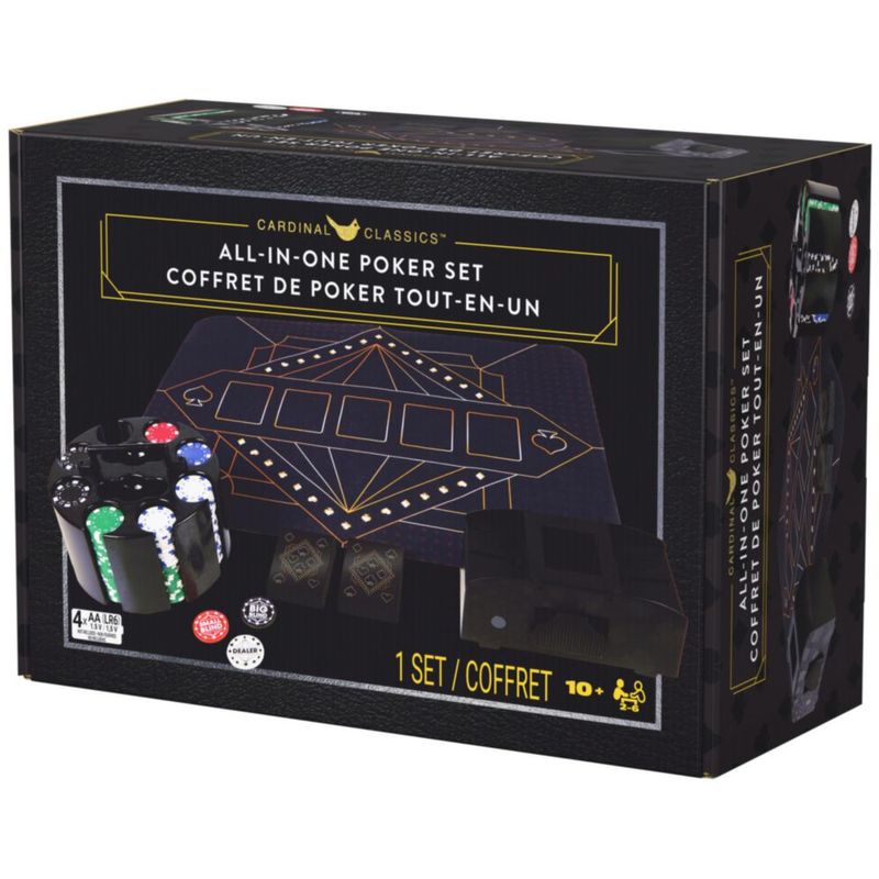 Set de Póker Spin Master Games con 200 fichas y mezcladora de cartas