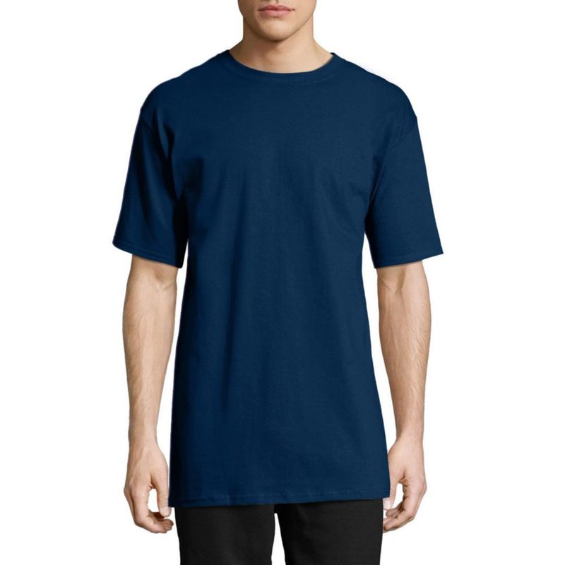 Remera Hanes Beefy Manga Corta 2-Pack Azul Marino 4XL/Alto