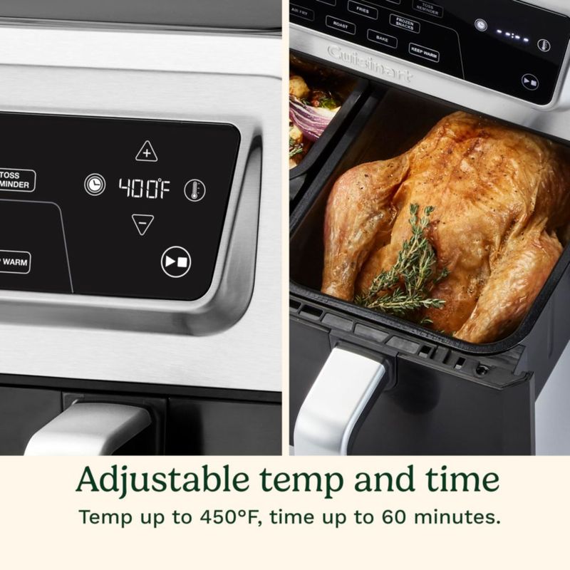 Freidora de Aire Cuisinart de Doble Canasta 8.5 QT 4 Funciones