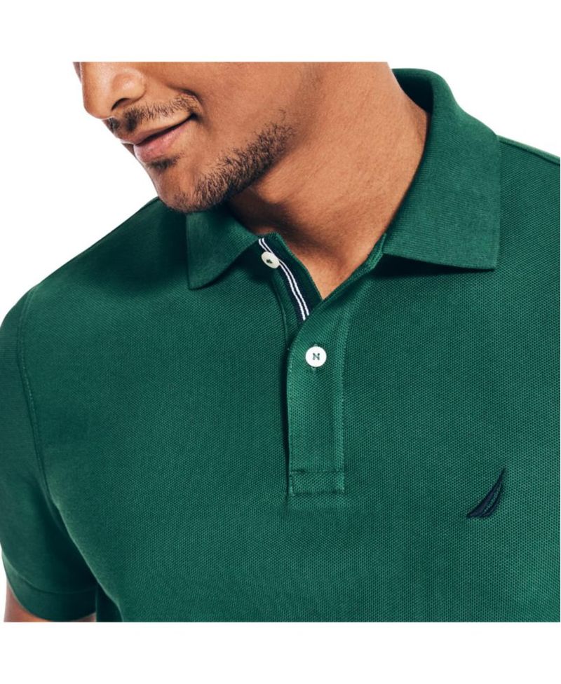 Remera Polo Nautica Clásica de Manga Corta Verde Marea 3XL