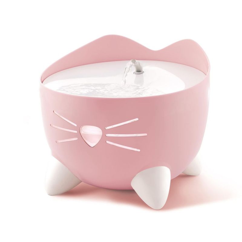 Fuente de agua para gatos Catit PIXI fuente para beber color rosa