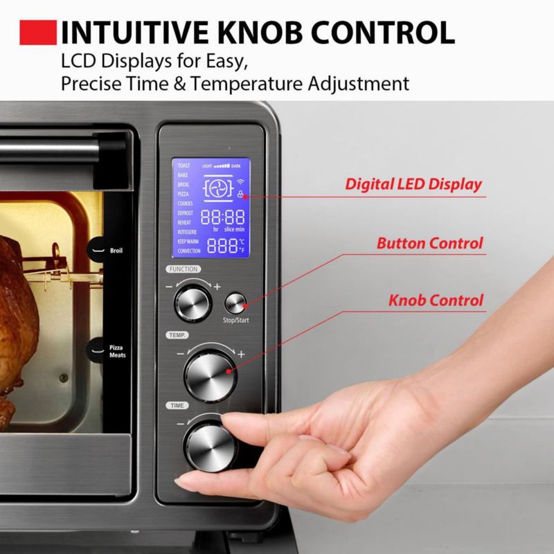 Horno de Encimera TOSHIBA 10 en 1 1500W para 6 Rebanadas Negro