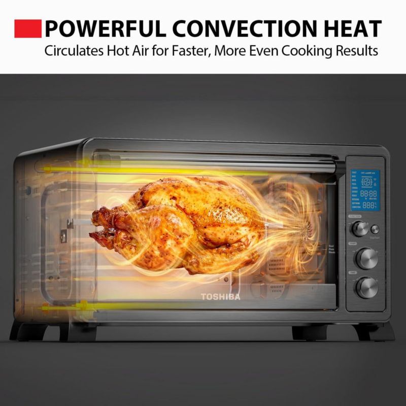 Horno de Encimera TOSHIBA 10 en 1 1500W para 6 Rebanadas Negro