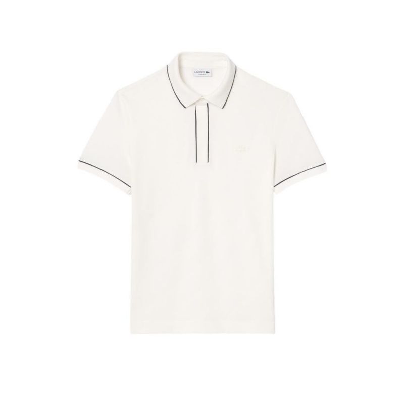 Camisa Polo Lacoste París Stretch Piqué Color Harina Talle M