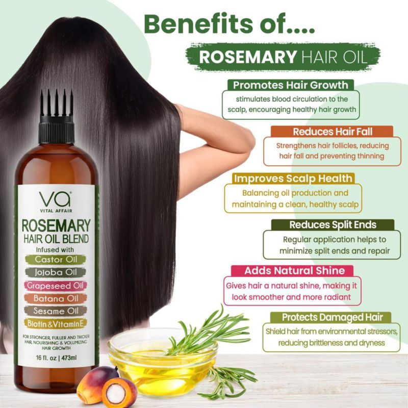 Aceite Capilar Vital Affair Mezcla de Romero y Ricino 473 ml