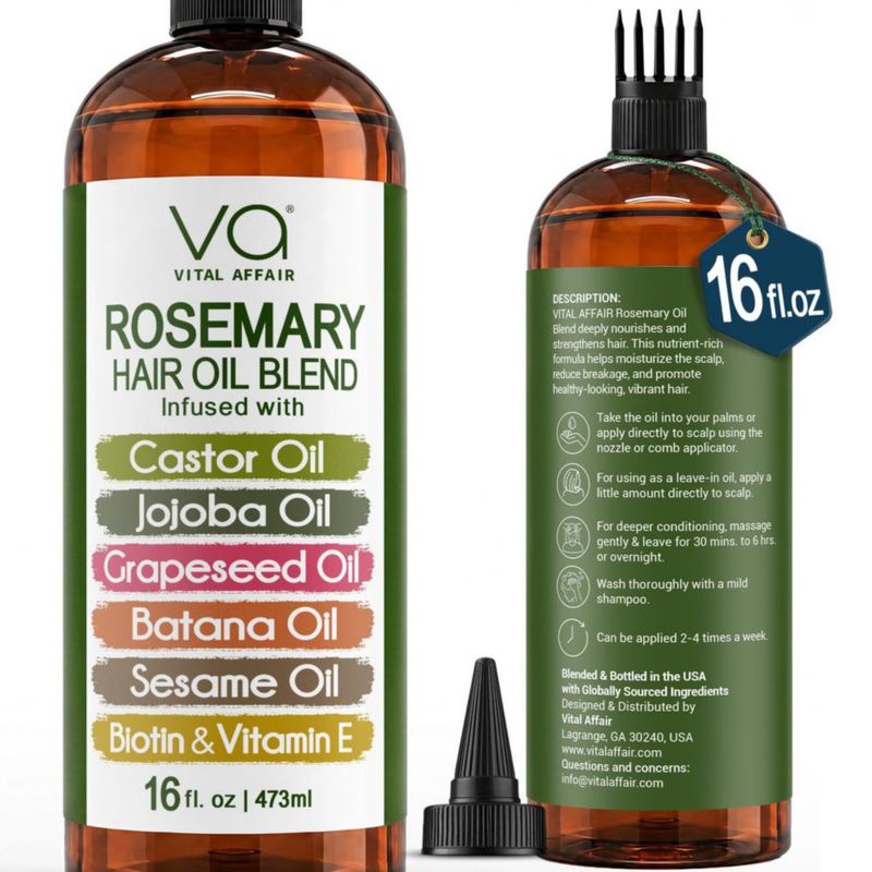 Aceite Capilar Vital Affair Mezcla de Romero y Ricino 473 ml