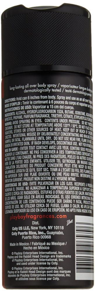 Spray Corporal Masculino Playboy Vegas 113 g de Larga Duración