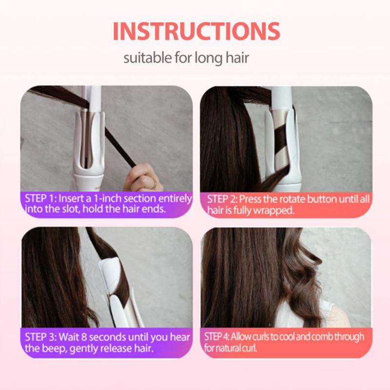 Rizador de Cabello Automático AraSyleon con Barril Giratorio de 9 cm