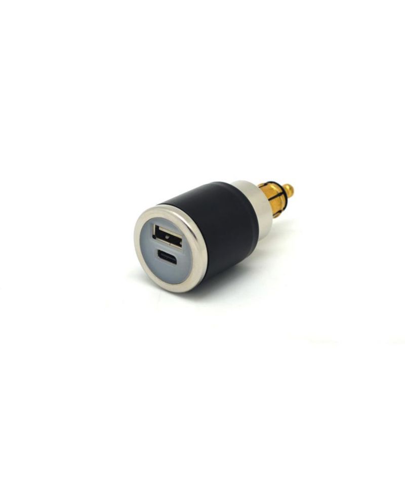 Cargador Cliff Top 28W USB-C USB-A 12V/24V para Motocicleta