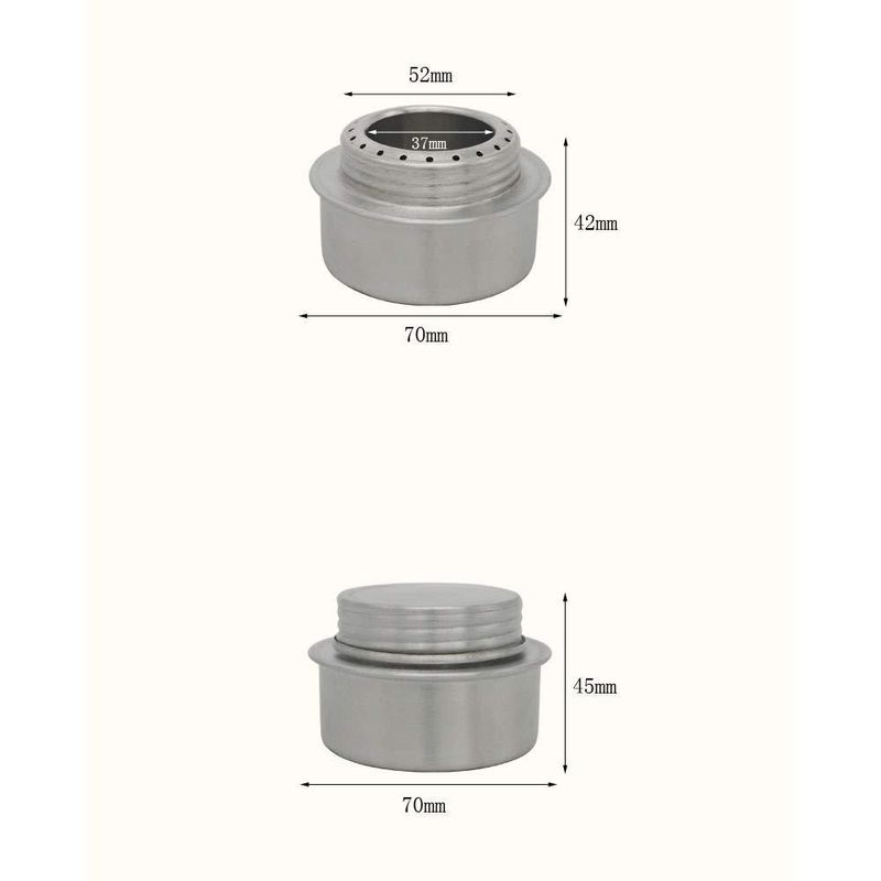 Estufa portátil Acxico Mini de aleación de aluminio 7 cm x 4 cm