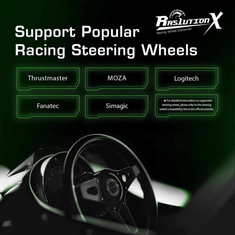 Adaptador Electrónico Brook Ras1ution X para Volante de Carreras Xbox