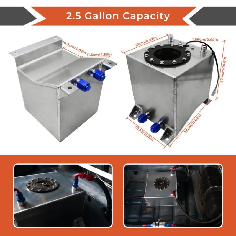 Tanque de Combustible labwork Drift 9.5L con Sensor de Nivel de Aluminio