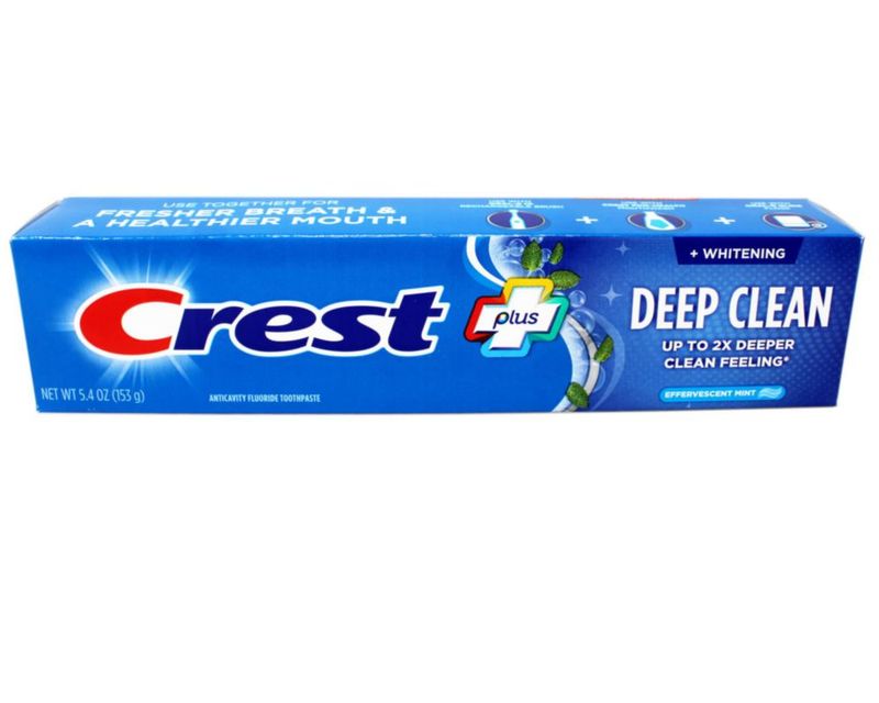 Pasta Dental Crest Plus Limpieza Profunda con Flúor 153 g