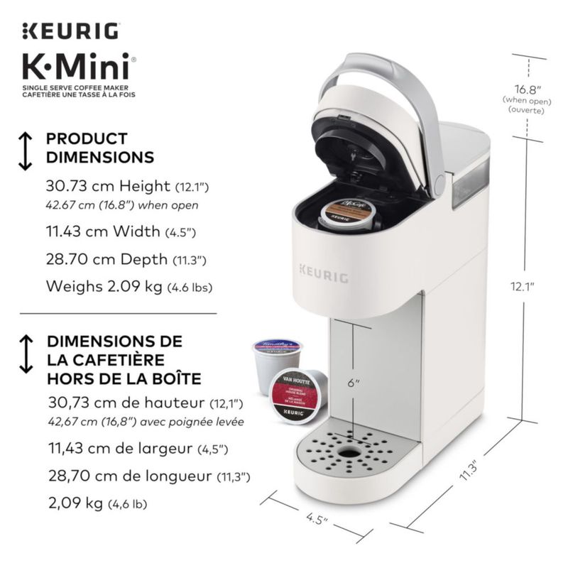 Cafetera Keurig K-Mini K-Cup 180-355 ml Warm Stone