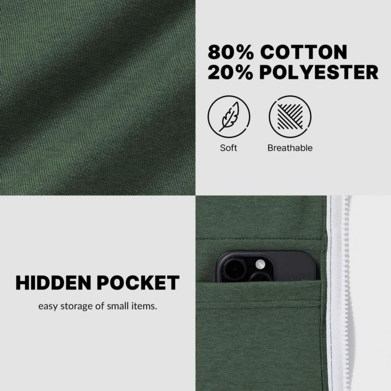 Sudadera Ohoo DCF002 Hombre Slim Fit con Cierre y Capucha