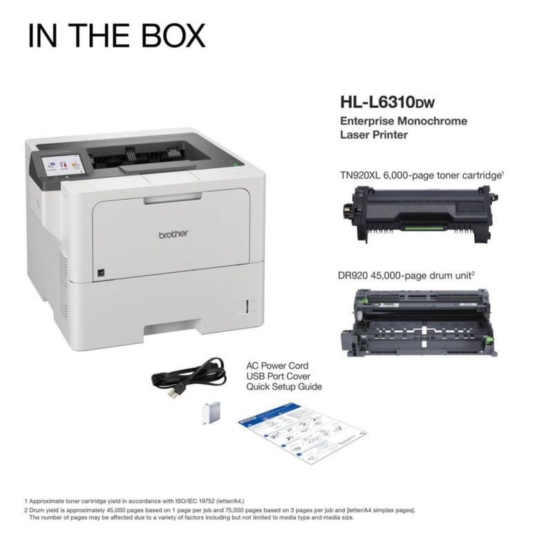 Impresora láser monocromática Brother HL-L6310DW Enterprise