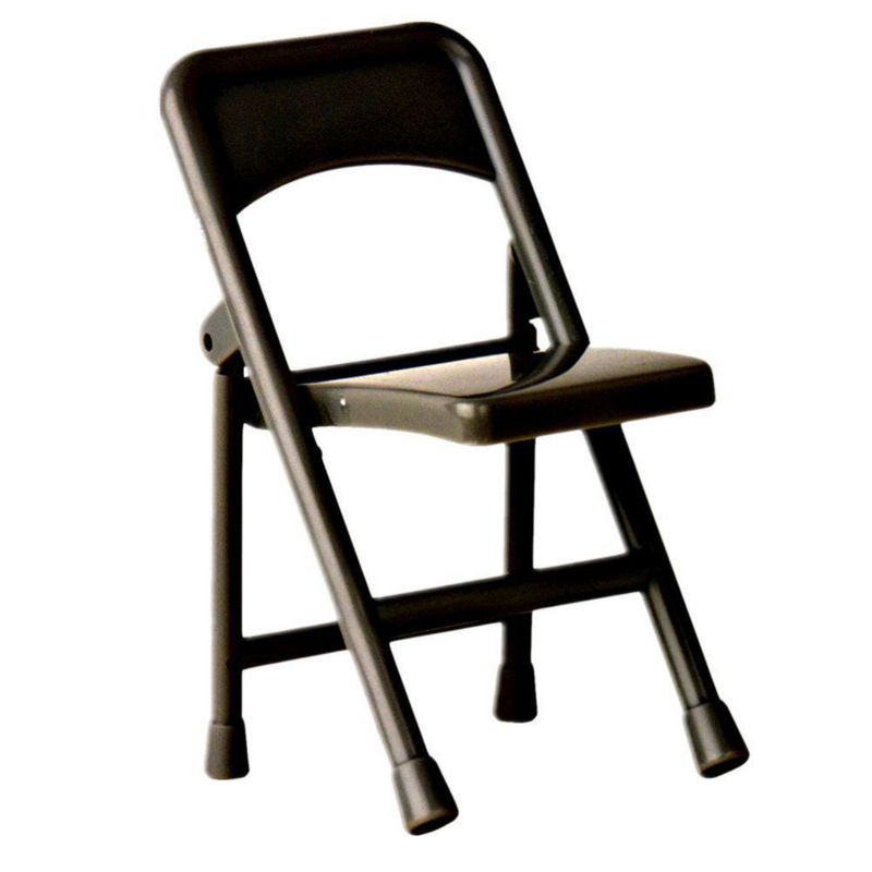 Silla Plegable Negra para Figuras de Lucha 10 cm x 5 cm