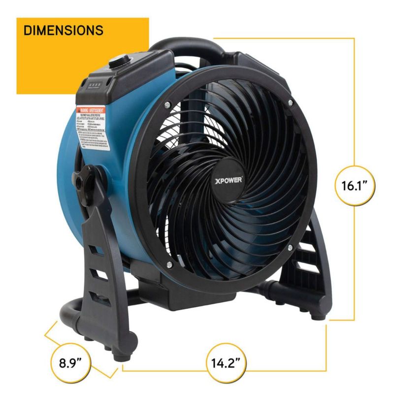 Ventilador Eléctrico XPOWER Utility con Hélice de 11" para Circulación de Aire