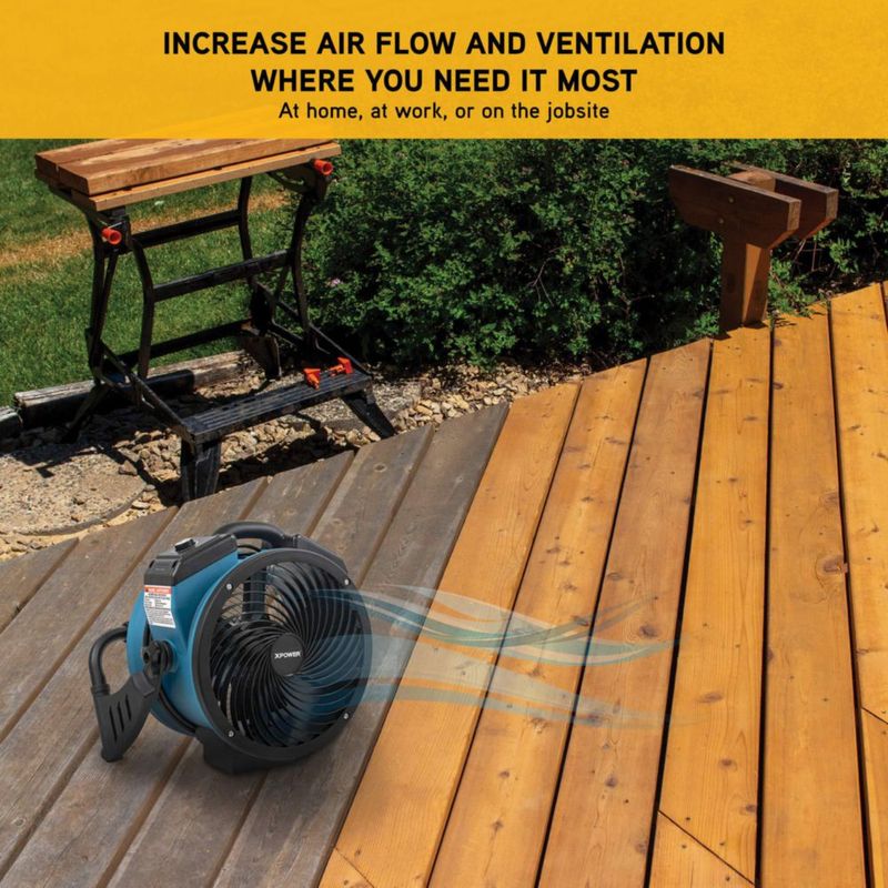 Ventilador Eléctrico XPOWER Utility con Hélice de 11" para Circulación de Aire