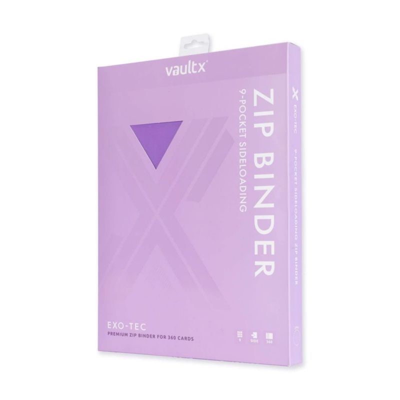 Archivador Vault X 9 bolsillos con cierre para 360 cartas Exo-Tec morado