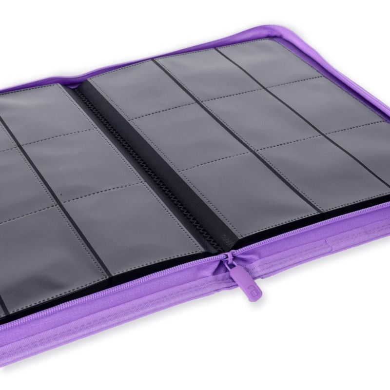 Archivador Vault X 9 bolsillos con cierre para 360 cartas Exo-Tec morado